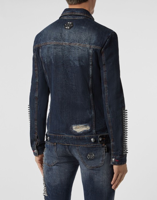 джинсовая куртка  из америки вид сбоку