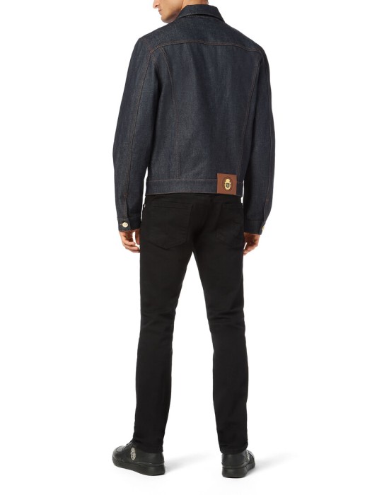 джинсовая куртка  от бренда billionaire вид слева