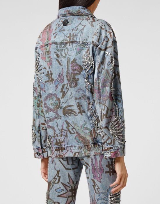 джинсовая куртка  из америки вид сбоку