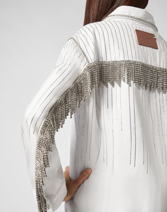 джинсовая куртка  из америки вид сбоку