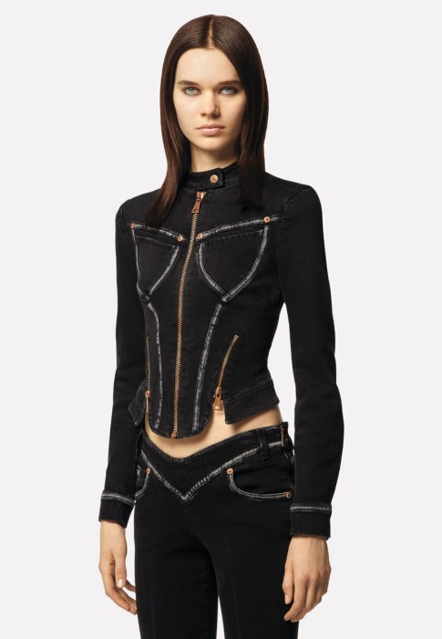 джинсовая куртка  от бренда versace jeans couture вид слева