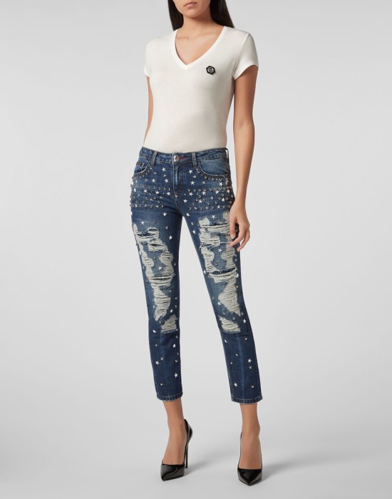 джинсы бойфренды  по цене 52360 руб вид справа