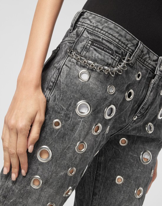 джинсы бойфренды  из проверенных материалов спереди