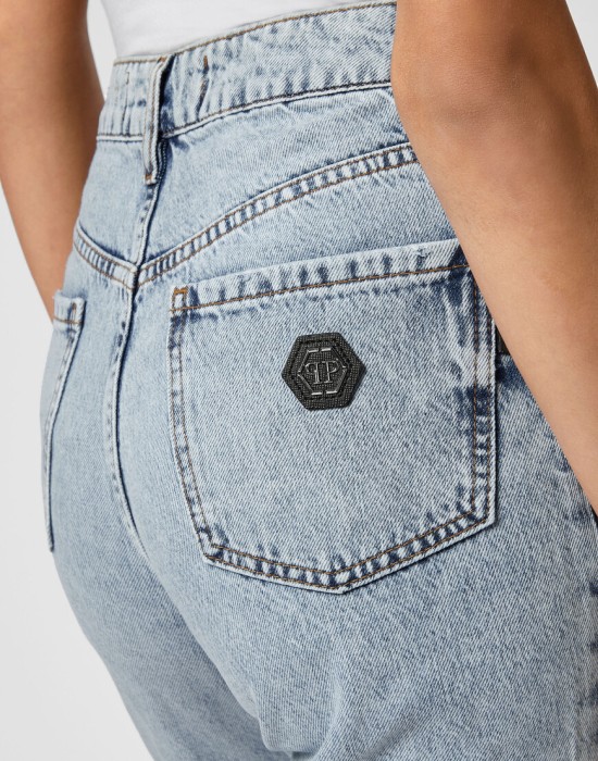 джинсы бойфренды  из проверенных материалов спереди