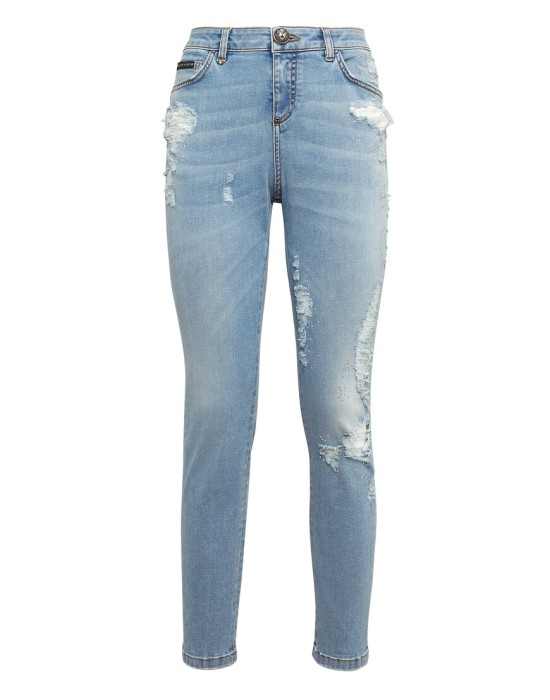 джинсы бойфренды  F18C-WDT0739-PDE004N_07 фотография