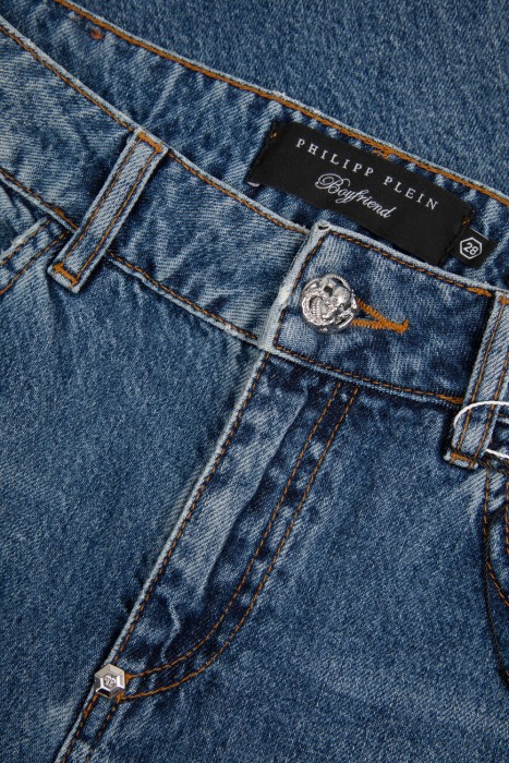 джинсы boyfriend  из хлопка спереди