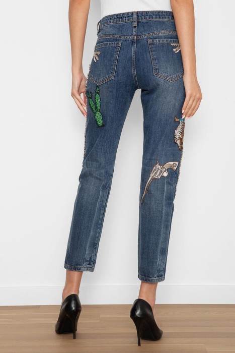 джинсы  декор кристаллами по цене 76400 руб вид справа