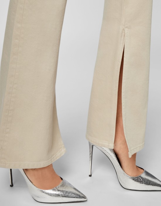 джинсы клеш  из проверенных материалов спереди