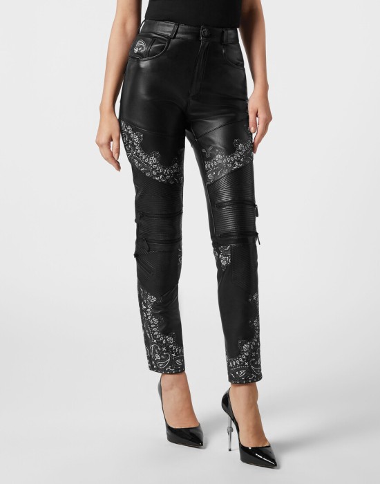 джинсы клеш  от бренда philipp plein вид слева