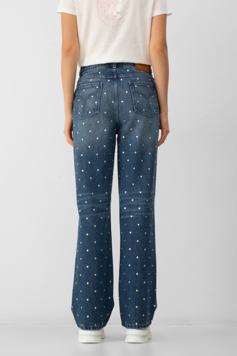 джинсы  модель cielo stellato от бренда versace вид слева