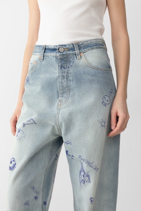 джинсы  модель из эксклюзивной коллекции из америки вид сбоку