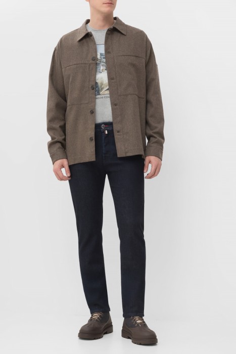 джинсы  модель из капсульной коллекции après-ski из хлопка спереди