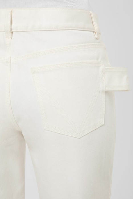 джинсы  прямого кроя белый из хлопка спереди