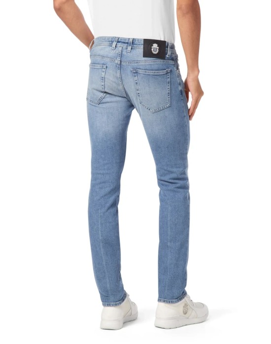 джинсы прямые  из италии вид сбоку