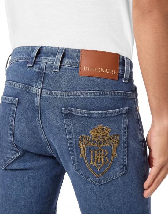 джинсы прямые  из италии вид сбоку