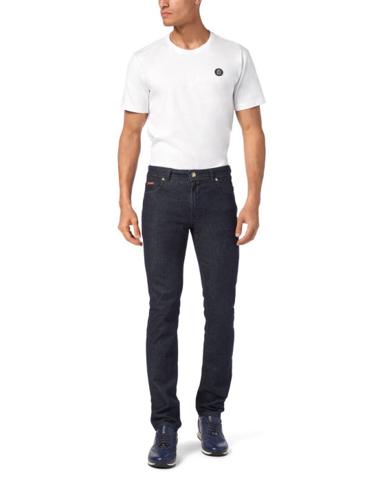 джинсы прямые  из италии вид сбоку