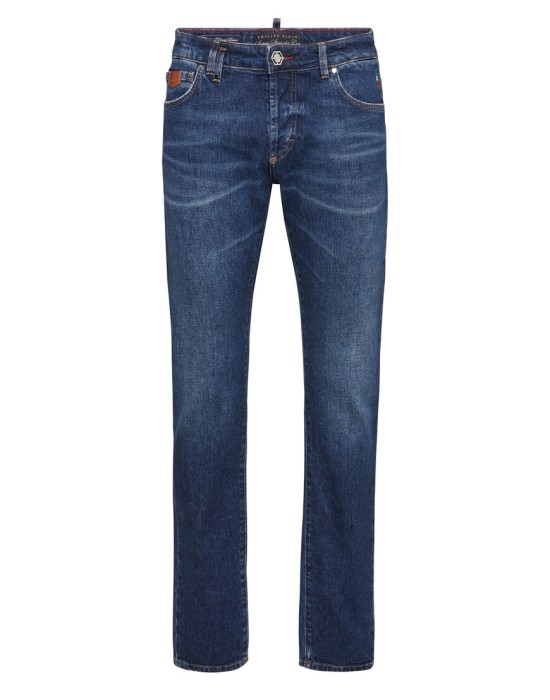 джинсы прямые  от бренда philipp plein вид слева