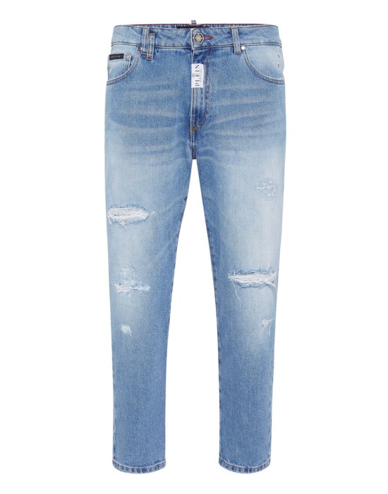 джинсы прямые  от бренда philipp plein вид слева