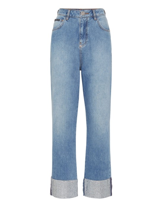 джинсы прямые  от бренда philipp plein вид слева