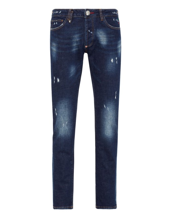 джинсы прямые  от бренда philipp plein вид слева