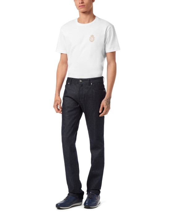 джинсы прямые  из италии вид сбоку