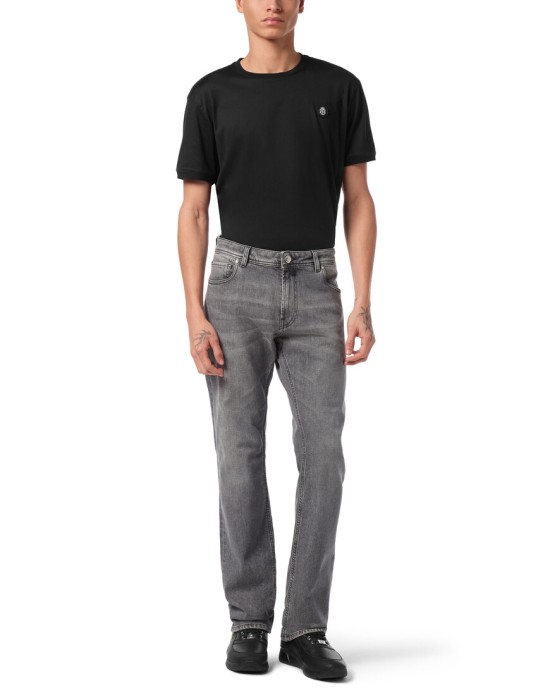 джинсы прямые  из италии вид сбоку