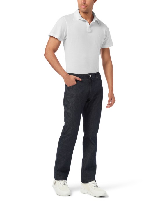 джинсы прямые  из италии вид сбоку