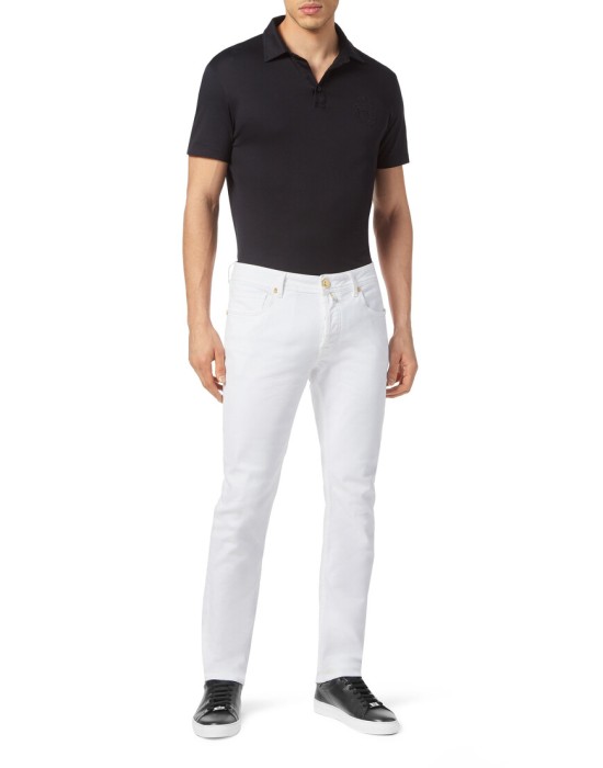 джинсы прямые  из италии вид сбоку