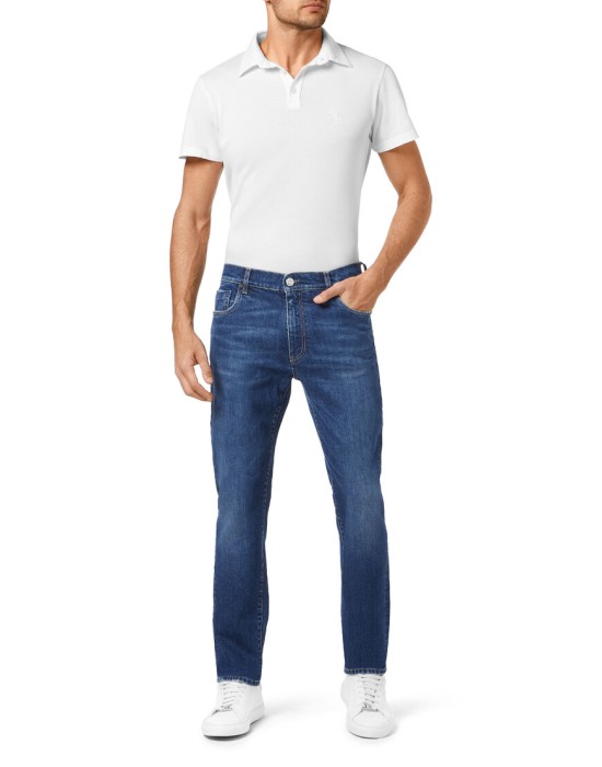 джинсы прямые  из италии вид сбоку