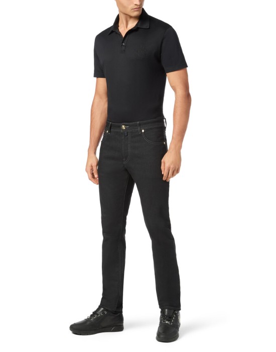 джинсы прямые  из италии вид сбоку