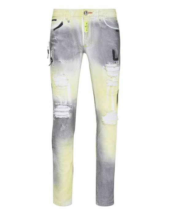 джинсы прямые  от бренда philipp plein вид слева