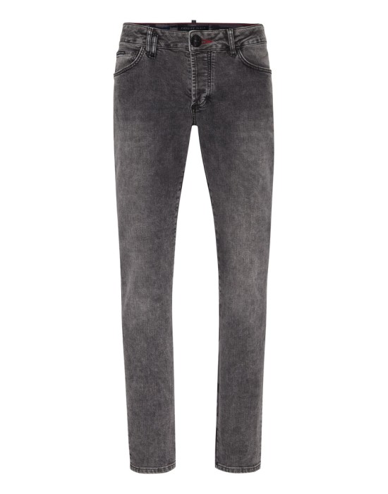 джинсы прямые  от бренда philipp plein вид слева