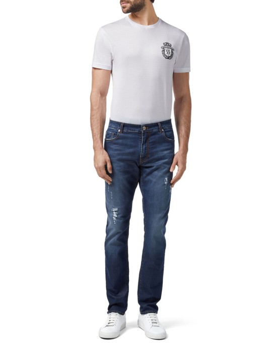 джинсы прямые  из италии вид сбоку