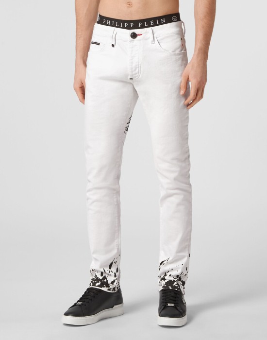 джинсы прямые  от бренда philipp plein вид слева