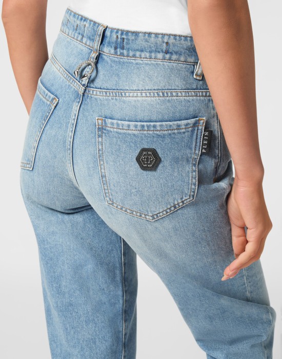 джинсы прямые  из проверенных материалов спереди