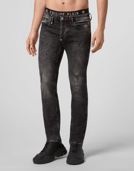 джинсы прямые  от бренда philipp plein вид слева