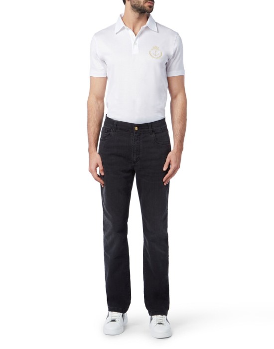 джинсы прямые  из италии вид сбоку