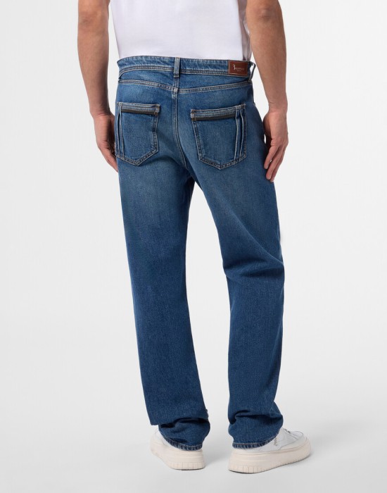 джинсы прямые  из италии вид сбоку