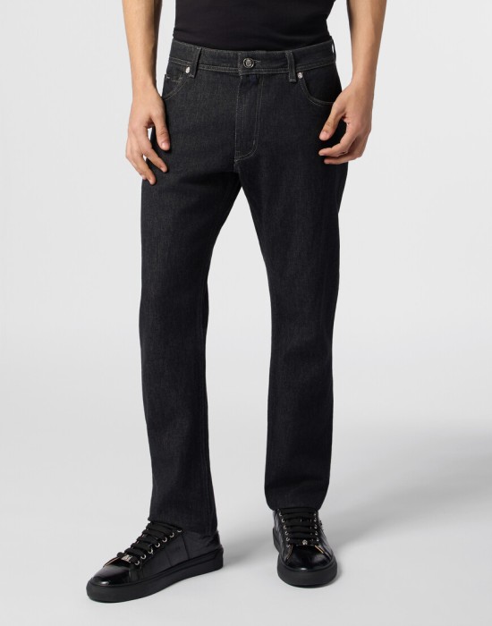 джинсы прямые  от бренда billionaire вид слева