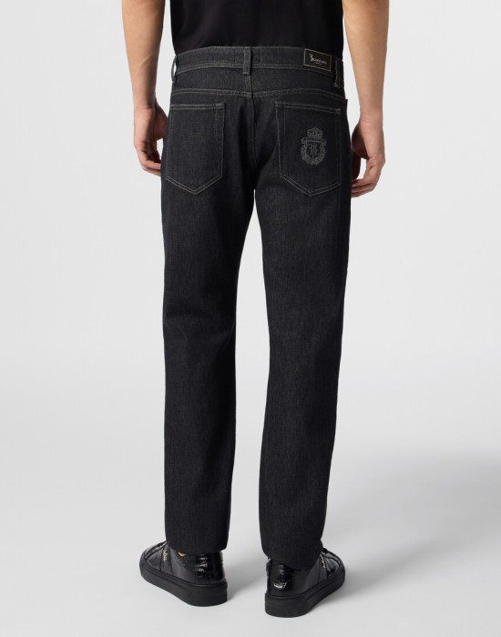 джинсы прямые  из италии вид сбоку