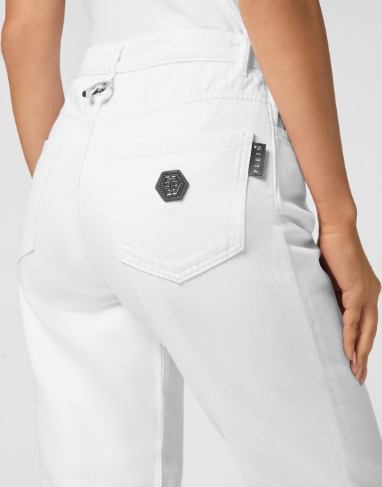 джинсы прямые  из проверенных материалов спереди