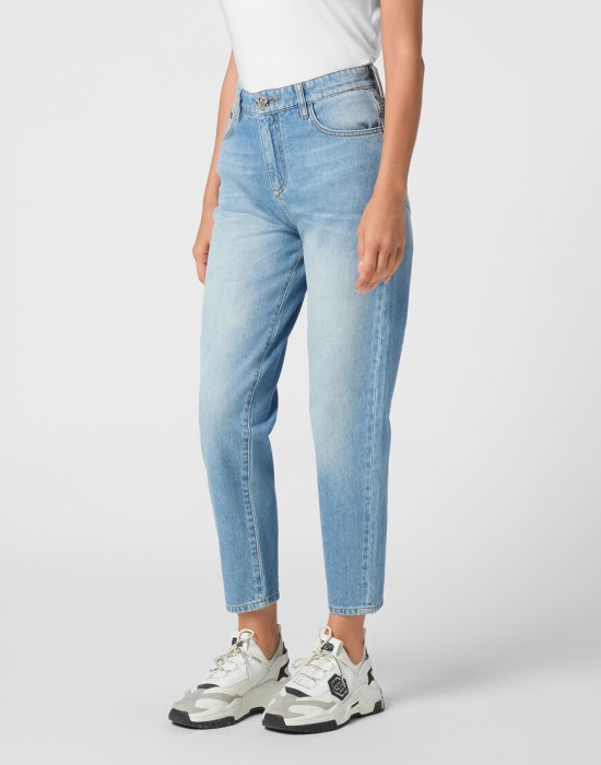 джинсы прямые  от бренда philipp plein вид слева