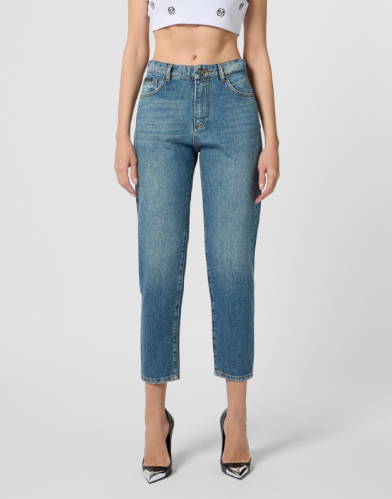 джинсы прямые  от бренда philipp plein вид слева