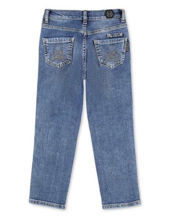 джинсы прямые  от бренда philipp plein вид слева