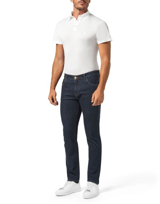 джинсы прямые  из италии вид сбоку