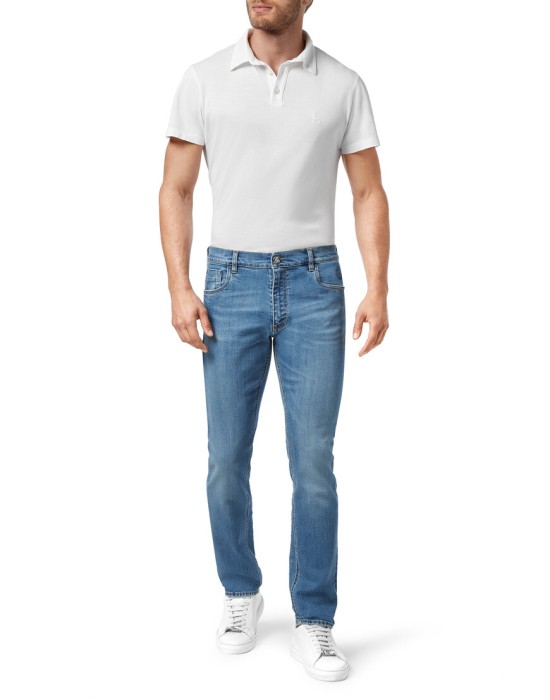 джинсы прямые  из италии вид сбоку