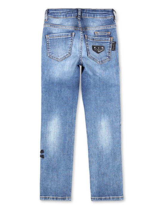 джинсы прямые  от бренда philipp plein вид слева