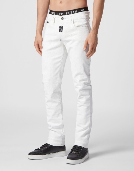 джинсы прямые  от бренда philipp plein вид слева