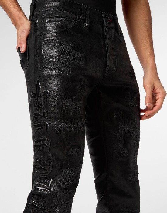 джинсы прямые  из проверенных материалов спереди