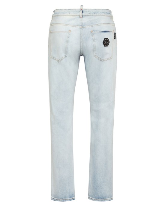 джинсы прямые  от бренда philipp plein вид слева